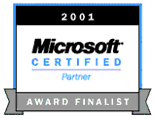 Microsoft Certified Partner Award Finalist 2001 logo