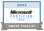 Microsoft Certified Partner Award Finalist 2002 logo